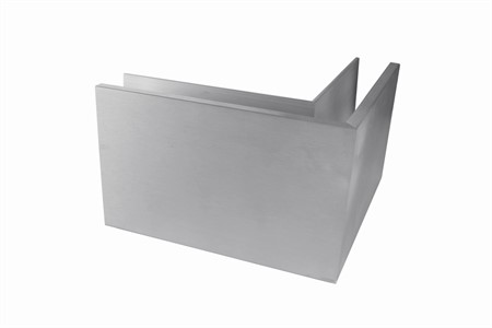 KM503 Glass Railing Floor Slim Profile Anodized 90° Outer Corner